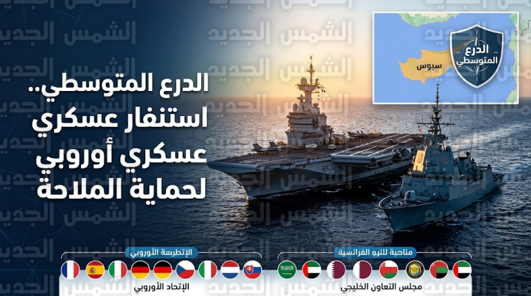 أوروبا تبدأ تنفيذ خطة الدرع المتوسطي بنشر حاملة طائرات وفرقاطات متطورة لحماية الملاحة الدولية