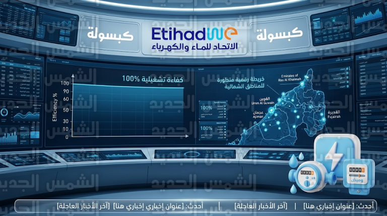 الاتحاد للماء والكهرباء تخدم مليوني نسمة بأنظمة ذكية وتؤكد استقرار الإمدادات اليوم الخميس 5 مارس 2026