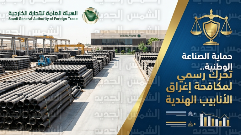تحرك سعودي لحماية الصناعة الوطنية من ممارسات الإغراق في واردات أنابيب الحديد ذات المنشأ الهندي