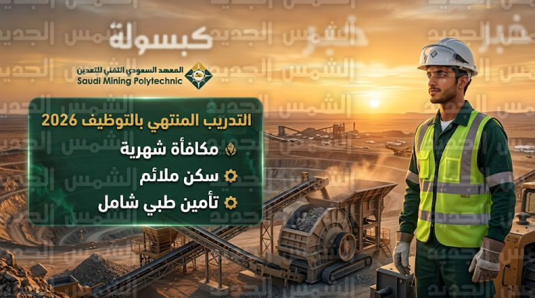 موعد التقديم في برنامج المعهد السعودي التقني للتعدين المنتهي بالتوظيف غداً الخميس 5-3-2026