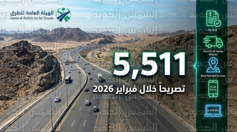 نحو المركز السادس عالمياً في جودة الطرق.. الهيئة العامة للطرق تعلن حصيلة تصاريحها لشهر فبراير 2026 وتصدر 5082 تصريحاً للحمولات الاستثنائية